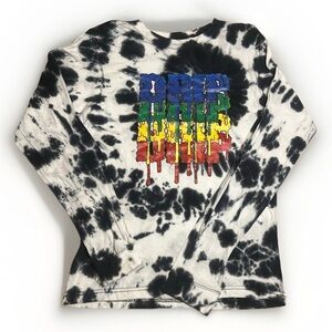 Tie-Dye Graphic Graffiti Long Sleeve T-Shirt Boys size 18 “DRIP” Prime Threads